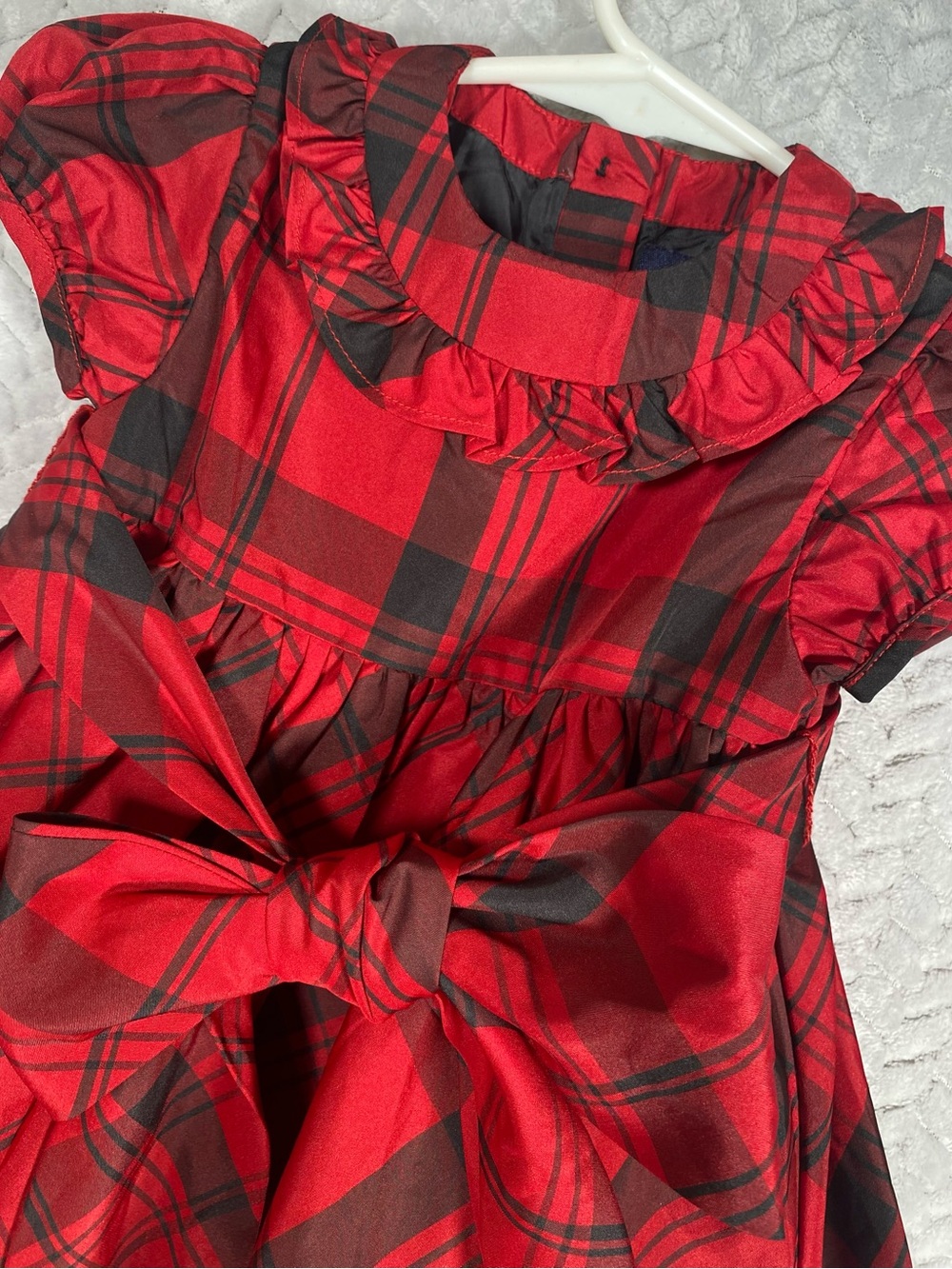 Polo Ralph Lauren Baby Girl Red Plaid Holiday Taffeta Dress 12M